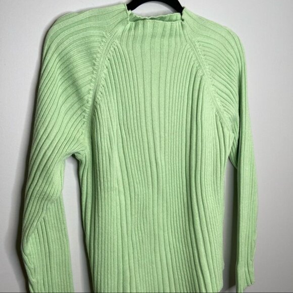 Green sweater Y2K style Sz Petite‎ large - Picture 7 of 8
